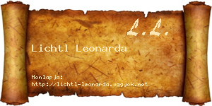 Lichtl Leonarda névjegykártya